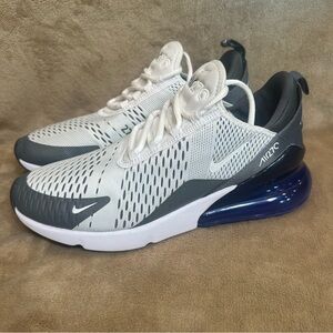 Nike Air Max 270 - White and Black with Blue Accents